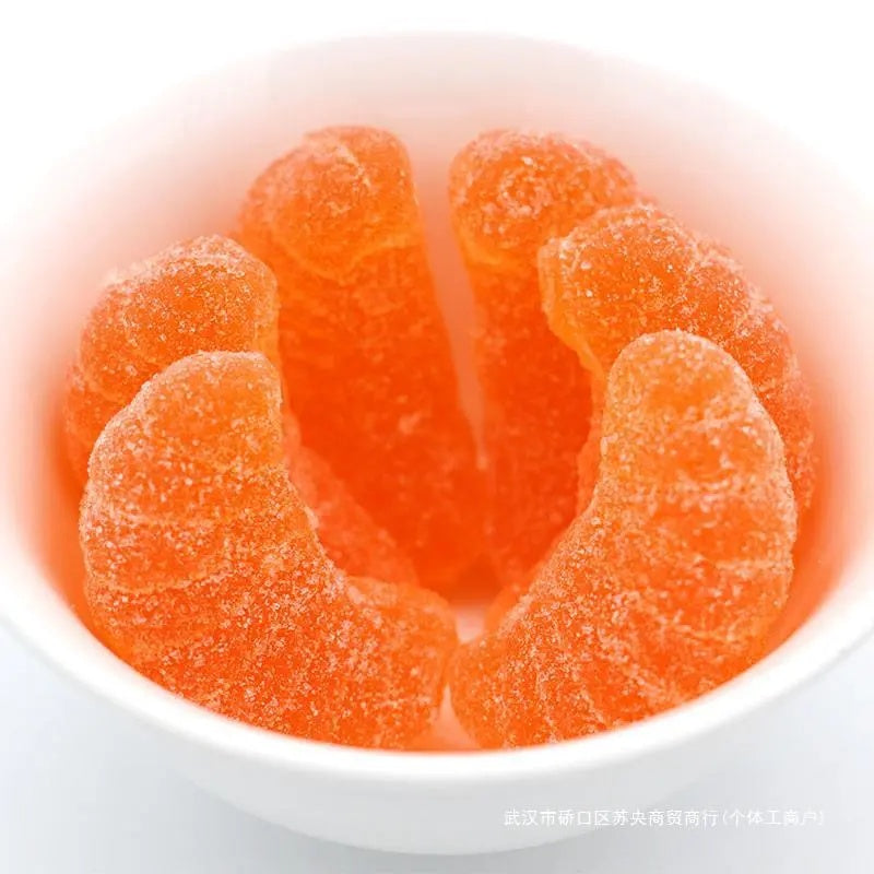 Chinese Snack Set,halal,Orange flavored fruit with chewing sugar 500g[Local stock   Fast delivery]pop candy tiktok shop Food Gummy