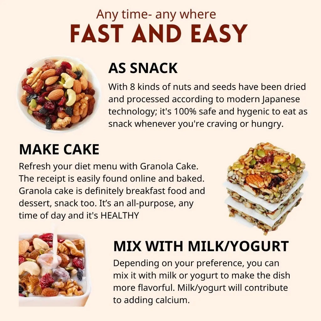 halal,Healthy Roasted Mix Nuts & Dried Fruits – 500gm Product of Malaysia with Imported Premium Ingredients - Ready Stock，tiktok shop[Local stock Fast delivery] Food,almond nut wansue Red Fruits Black Snack Cashew kacang mixed low Macadamia