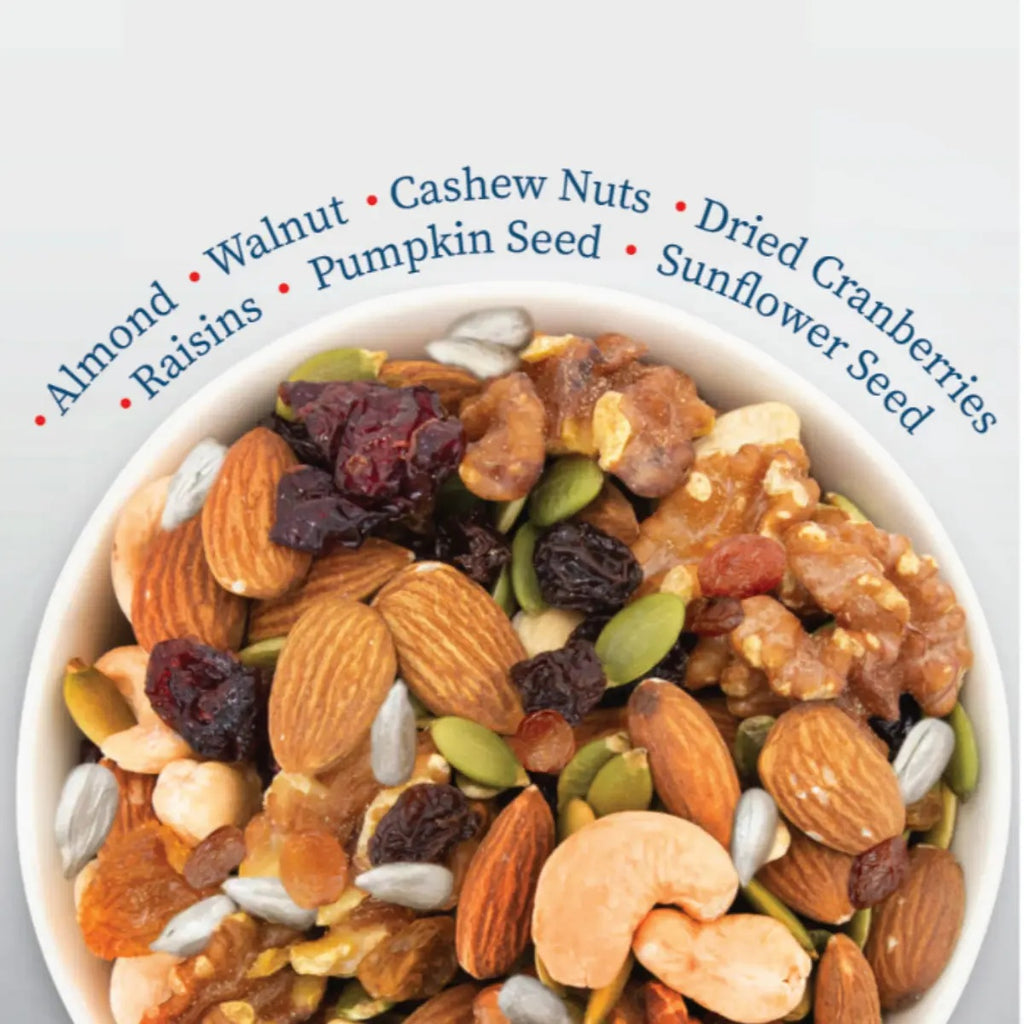 halal,Healthy Roasted Mix Nuts & Dried Fruits – 500gm Product of Malaysia with Imported Premium Ingredients - Ready Stock，tiktok shop[Local stock Fast delivery] Food,almond nut wansue Red Fruits Black Snack Cashew kacang mixed low Macadamia